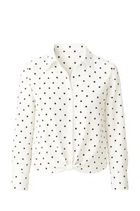 Camisa poá manga 3/4 feminina Kwi