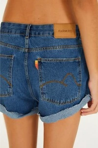 Short jeans baixo bainha Farm