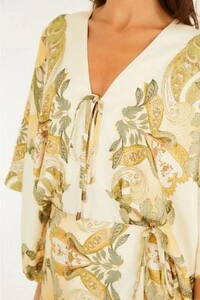 Vestido curto jardim de mar lenço Farm