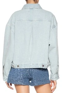 Jaqueta jeans overbody pregas frontais Animale