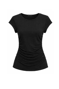 Blusa poliamida franzido lateral Kwi