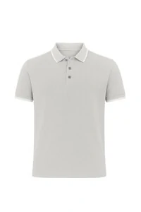 Polo masculina com detalhe gola e manga Kwi