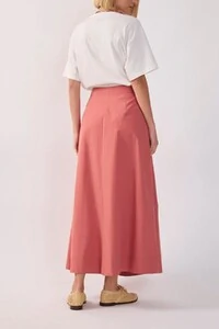 Saia midi algodão alfaiataria Dress to