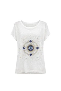 Blusa yoga olho grego malha flamê Kwi