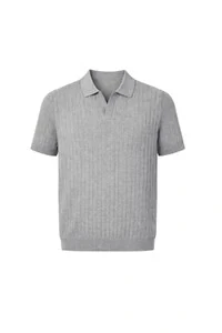Polo masculina em retilinea texturizada Kwi