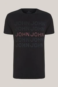 Camiseta slim fit 5 John black John John
