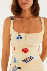 Vestido curto praia do poa Farm