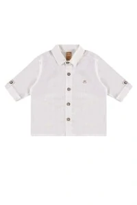 Camisa manga longa em tecido Up Baby