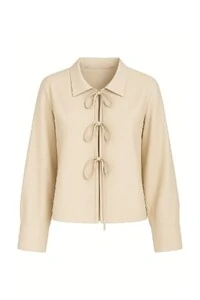Camisa com fechamento amarração frontal feminina Kwi