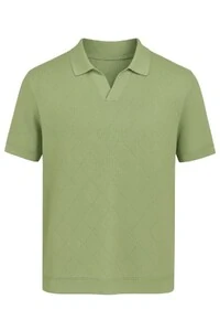 Polo tricot com decote em v Kwi