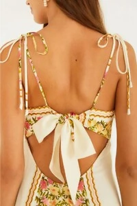 Vestido flor de fruta lenço Farm