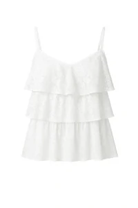 Blusa alça de renda com babado Kwi