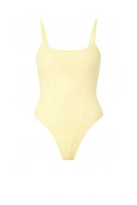 Body feminino em malha canelada com alças finas Kwi