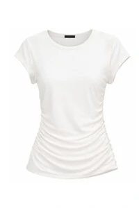 Blusa poliamida franzido lateral Kwi
