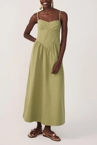 Vestido cropped algodão estruturado Dress to