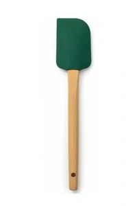 Kit espátulas p/ cozinha em silicone e madeira Kwi