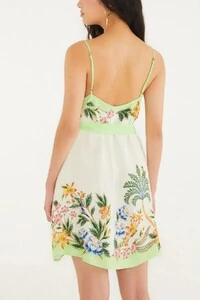 Vestido curto natureza floral Farm