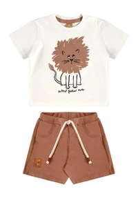 Conjunto camiseta malha e bermuda malhão rustic Up Baby