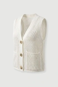 Colete feminino em tricot vazado Kwi