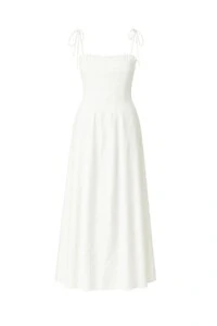 Vestido longo tricoline Kwi