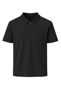 Camiseta polo masculina com zíper Kwi