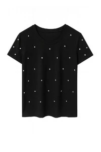 Tshirt com aplicação de strass Kwi