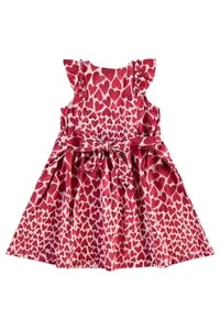 Vestido corações manga curta Up Baby