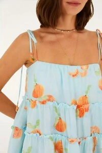 Vestido curto tangerina Farm