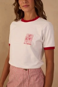 T-shirt blooming bordado Dress to