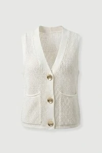 Colete feminino em tricot vazado Kwi