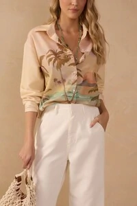 Camisa estampa veranil Dress to