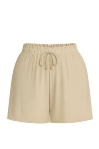 Short feminino plus size com amarração Kwi