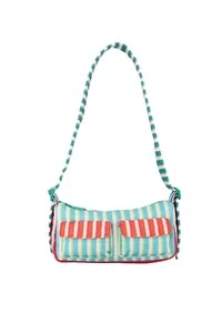 Bolsa baguete listrado rio Farm