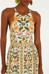 Vestido longo sem manga marcelle Farm
