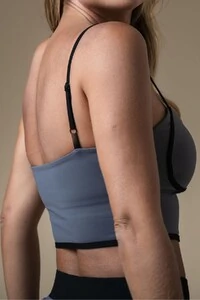 Top viés pair fitness em poliamida Kwi