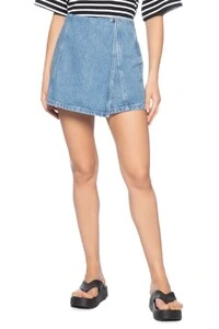 Short saia jeans baby blue Animale