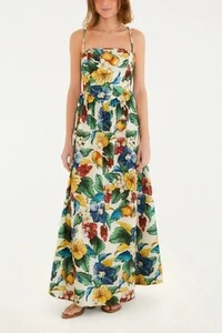Vestido longo tropicalzinho Farm