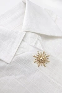 Camisa feminina de linho 100% algodão Kwi