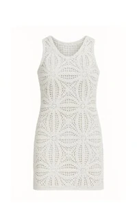 Vestido feminino mídi crochê Kwi