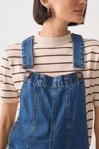 Jardineira jeans barrel confort Dress to