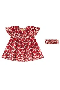 Vestido com faixa em cotton Up Baby