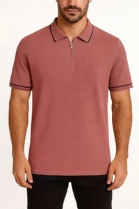 Polo masculina com zíper Kwi