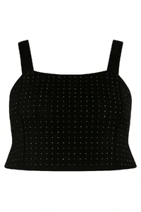 Cropped em alça e pedraria plus size Kwi