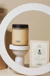 Vela perfumada ambar e patchouli 190g Lenvie