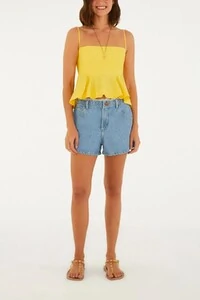 Short jeans textura Farm