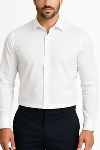 Camisa social ML masculina em algodão Kwi