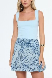 Saia floral anêmona e ondas Animale Jeans