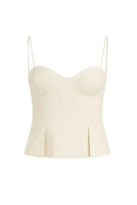 Blusa alça fina com busto desenhado Kwi