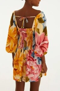 Vestido curto floral rebeca Farm