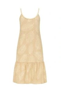 Vestido bordado com cinto cordão Kwi